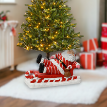 Load image into Gallery viewer, Santa on Sleigh Christmas Tree Base
