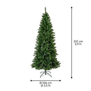 Everlands Lodge Pine Slim Christmas Tree 7ft/210 cm