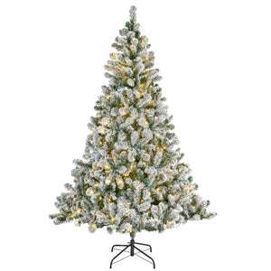 Everlands Pre Lit Snowy Imperial Pine Christmas Tree 7ft/210cm