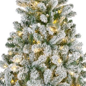 Everlands Pre Lit Snowy Imperial Pine Christmas Tree 7ft/210cm