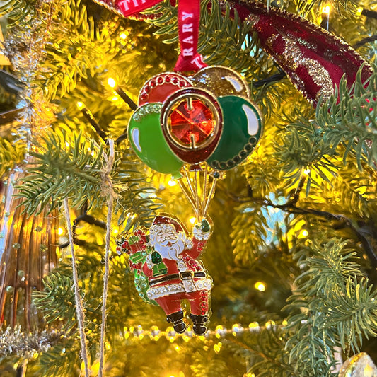Gem Santa with Balloons Christmas Decoration