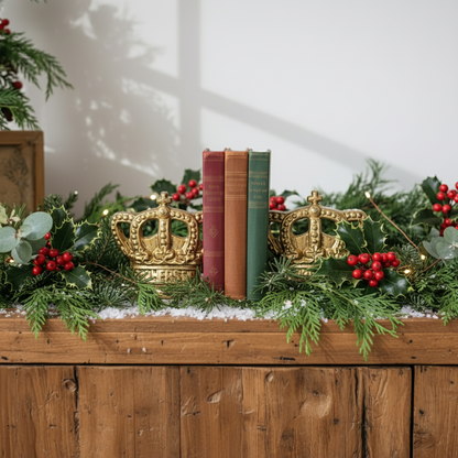 Golden Crown Bookends