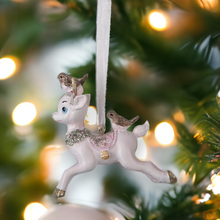 Load image into Gallery viewer, Pink Baby Reindeer Christmas Hanging Decoration
