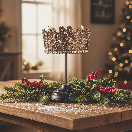 Crown on Stand Vintage Style Decoration