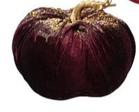 Velvet Pumpkin with Glitter and Beads