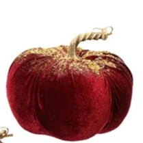 Velvet Pumpkin with Glitter and Beads