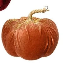 Velvet Pumpkin with Glitter and Beads