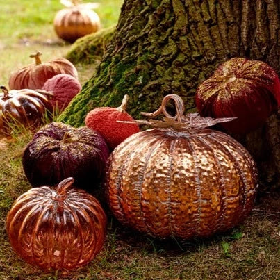 Velvet Pumpkin with Glitter and Beads