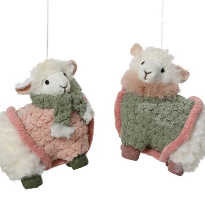 Sheep with Jacket Christmas Hanging Decoration