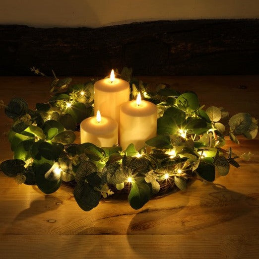 Noma Eucalyptus Wreath with Warm White LED's