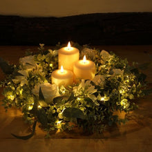 Load image into Gallery viewer, Noma Floral Wreath with Warm White LED&#39;s
