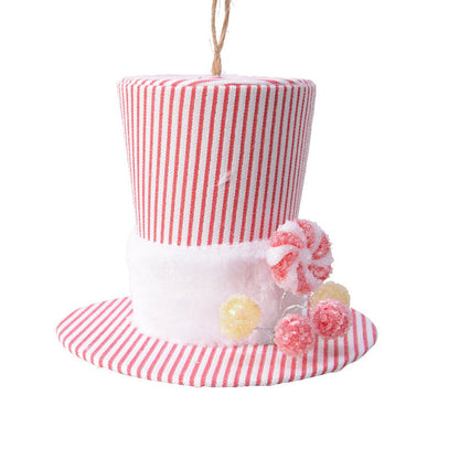 Candy Cane Top Hat Hanging Decoration