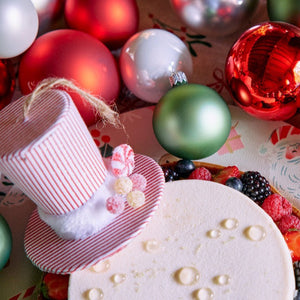 Candy Cane Top Hat Hanging Decoration