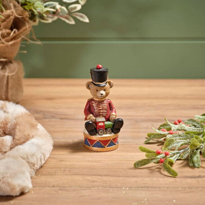 Christmas Bear Soldier on Drum Ornament
