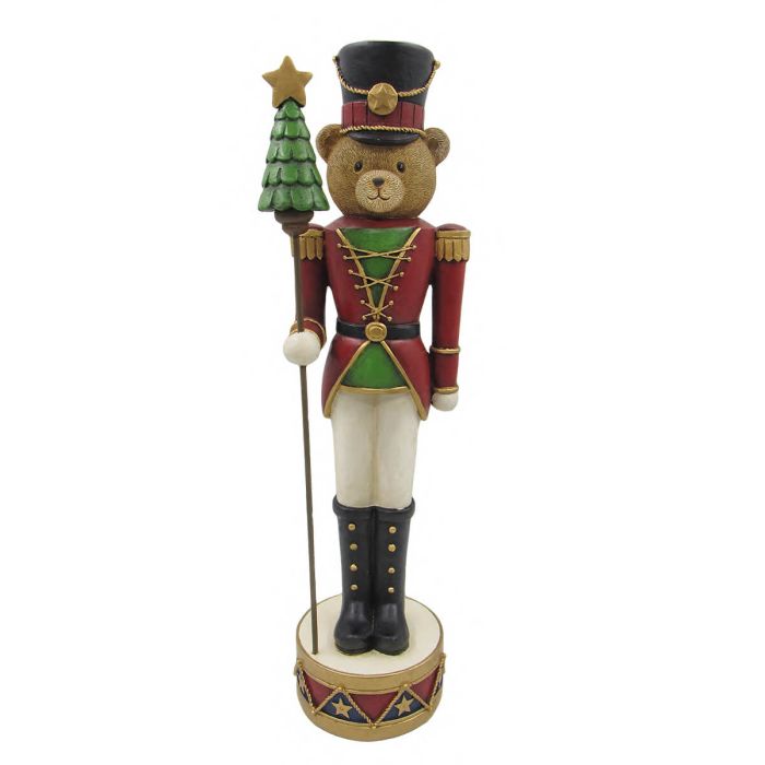 Christmas Standing Bear Nutcracker on Drum Ornament