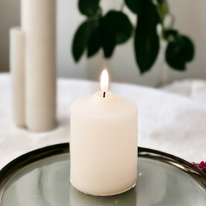 Outdoor LED Cream Church Candle 12.5cm