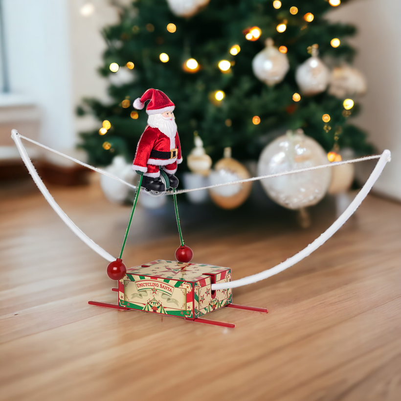 Mr Christmas Santa on Unicycle Decoration