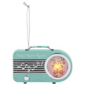 Mr Christmas Tinsel Times Radio Hanging Decoration