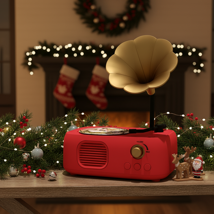 Retro Recordable Advent Gramophone with 24 Mini Discs