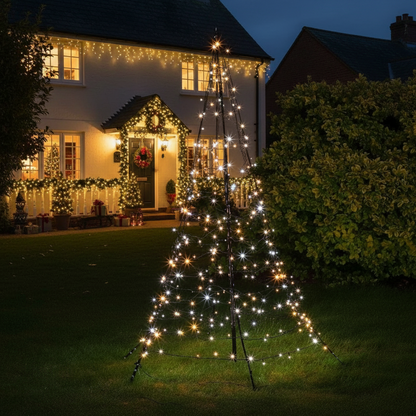 Noma Starry Nights 2m Pole Christmas Tree with Duo Bulbs