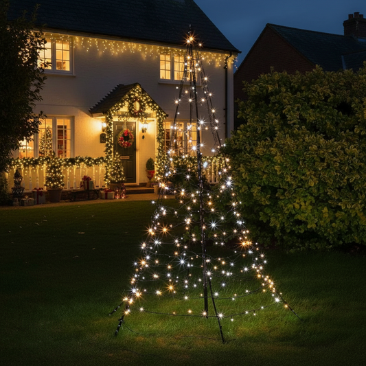 Noma Starry Nights 2m Pole Christmas Tree with Duo Bulbs