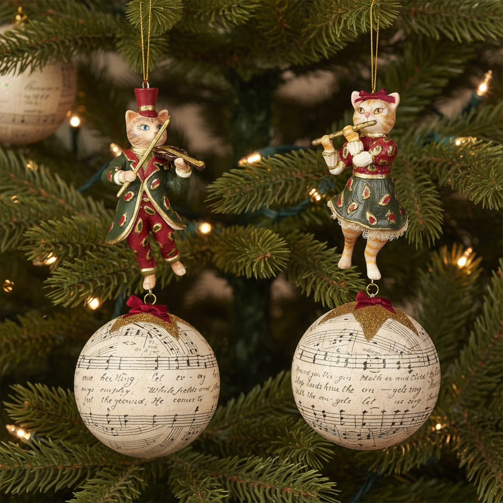 Goodwill Parade Musical Cat Christmas Ornament