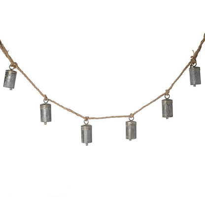 Vintage Style Zinc Cow Bells Christmas Garland