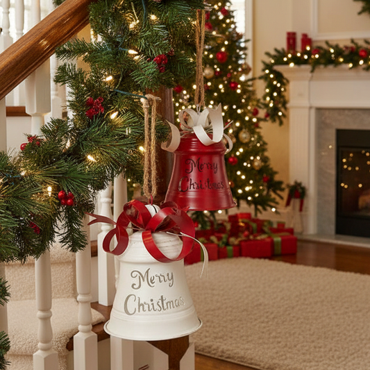 Vintage Style Merry Christmas Bell Decoration