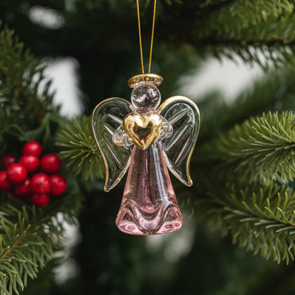Pastel Coloured Glass Christmas Tree Angels