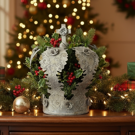 Large Metal Crown Decoration