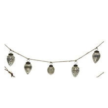 Load image into Gallery viewer, Silver Glass Pinecone Garland

