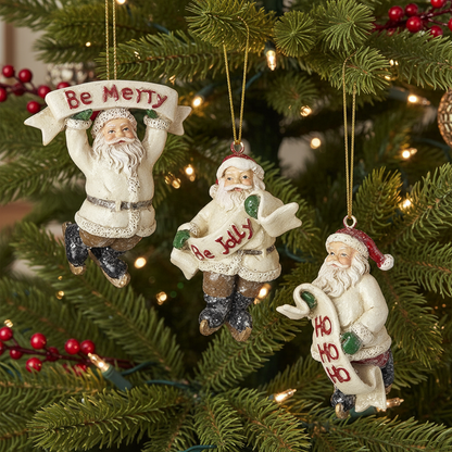 Ice Skating Santa Hanging Christmas Tree Decoration Assorted