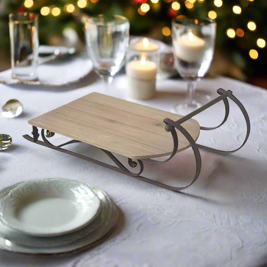 Wooden Christmas Sledge Decoration