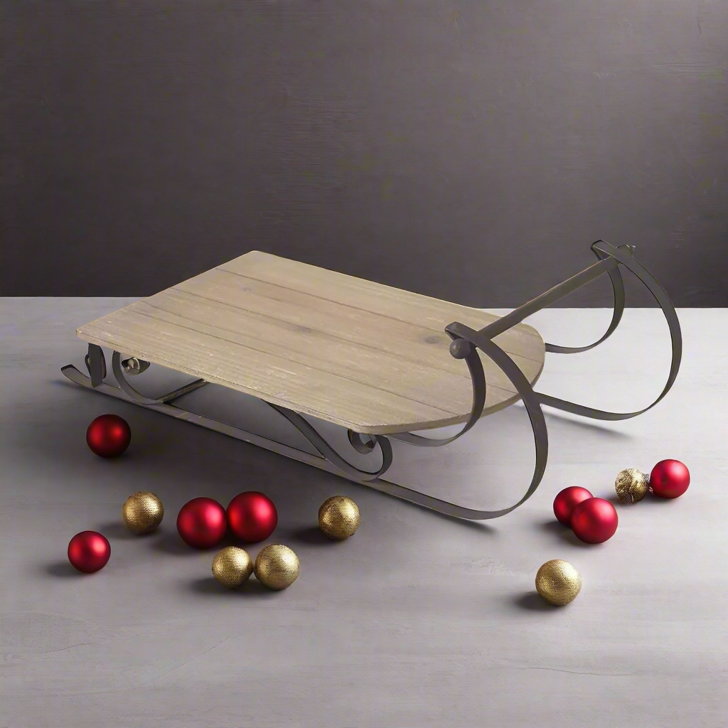 Wooden Christmas Sledge Decoration
