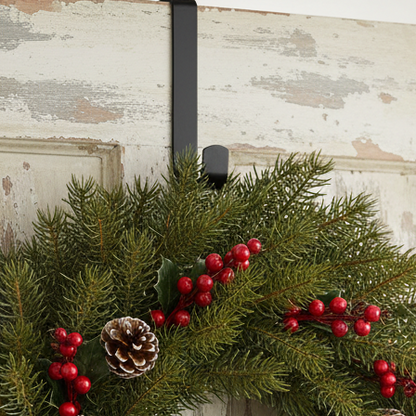 Black Christmas Wreath Door Hanger