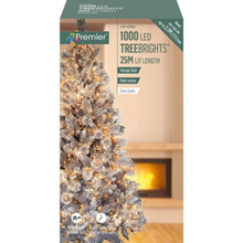 Load image into Gallery viewer, Premier TreeBrights 1000 Vintage Gold LED String Lights Clear Cable
