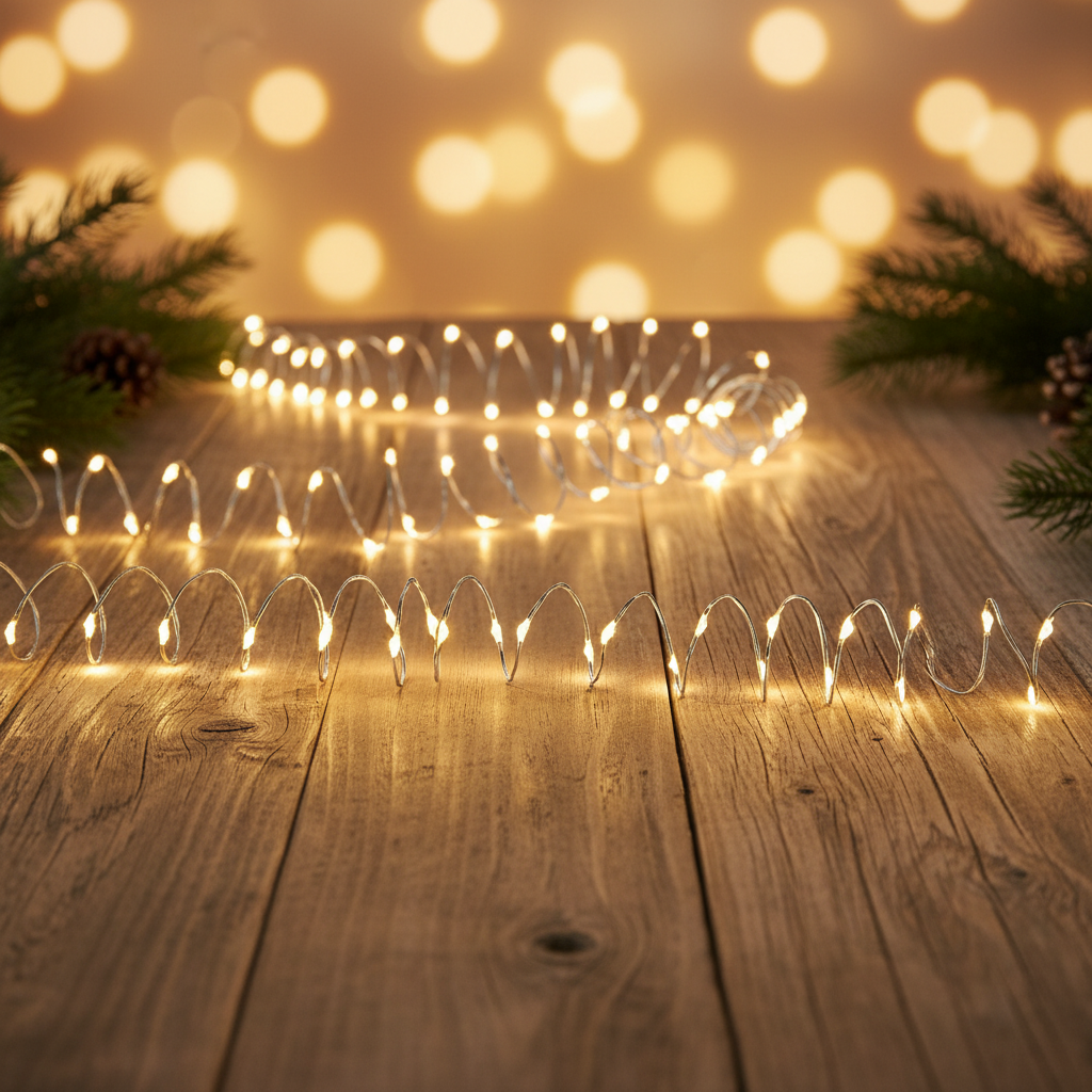 Premier 300 Warm White LED Christmas Microbrights Silver Wire