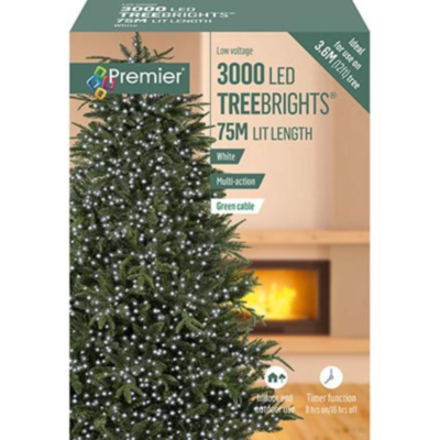 Premier 3000 White LED Treebrights String Lights