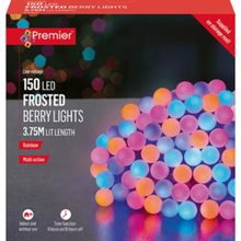Load image into Gallery viewer, Premier 150 Rainbow Frosted Cap Berry String Lights
