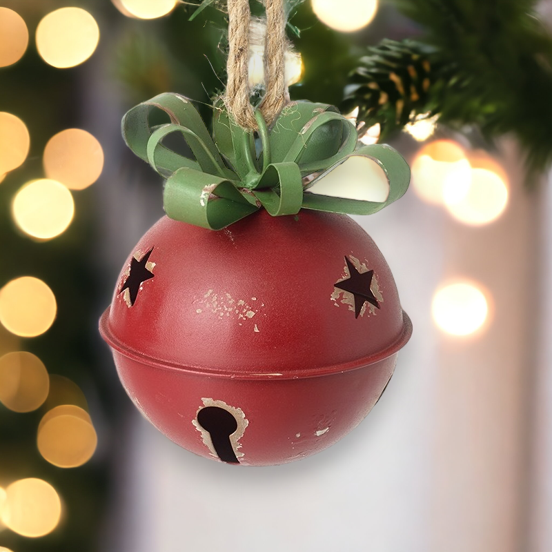 Metal Star Cut Out Christmas Bell