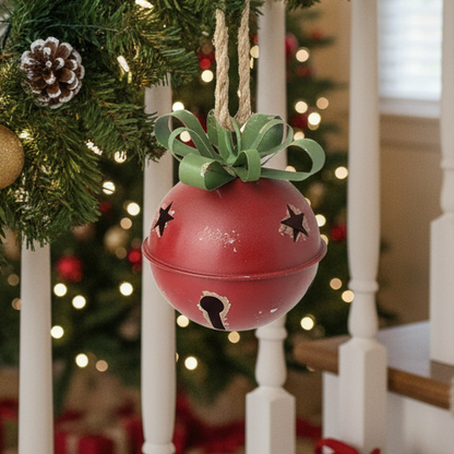 Metal Star Cut Out Christmas Bell