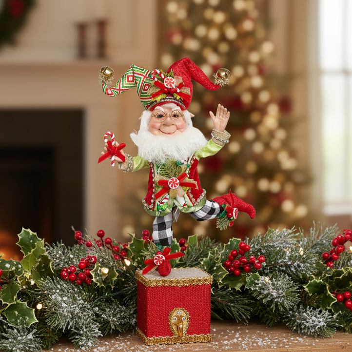 Mark Roberts Candy Dandy Elf Christmas Stocking Holder