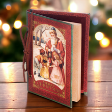 Load image into Gallery viewer, Merry Christmas Santa Book Vintage Style
