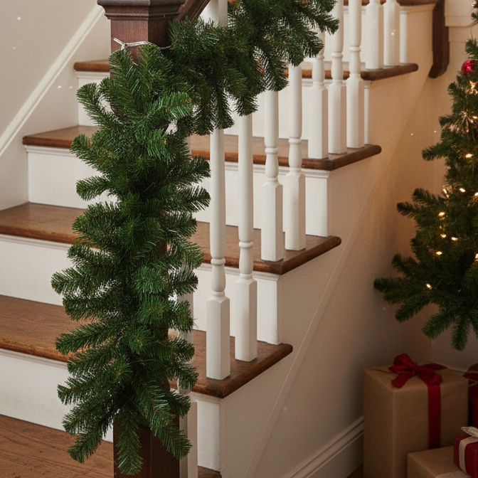 Luxury Green Christmas Garland Decoration 270cm