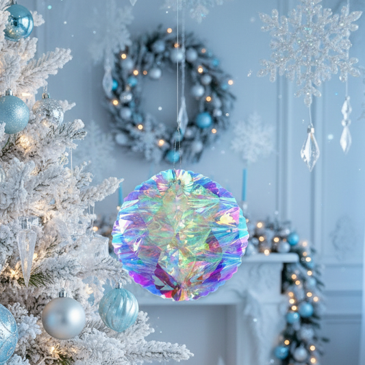 Iridescent Honeycomb Christmas Ball Decoration 20cm
