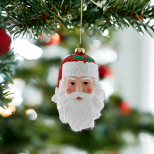 Load image into Gallery viewer, Santa Head Hanging Christmas Decoration 10cm
