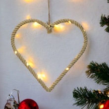 Load image into Gallery viewer, Festive Rope Heart Light
