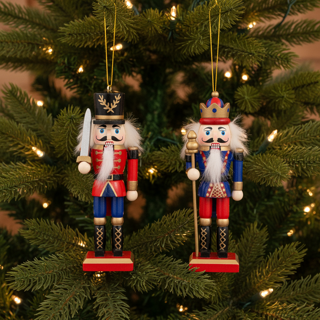 Traditional Christmas Nutcracker 12cm Hanging Decoration