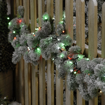 1000 Red White And Green Glow Worm Christmas Lights