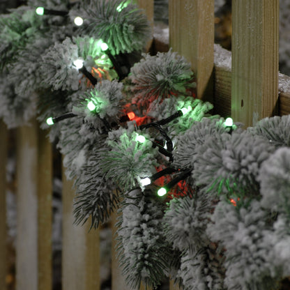 1000 Red White And Green Glow Worm Christmas Lights